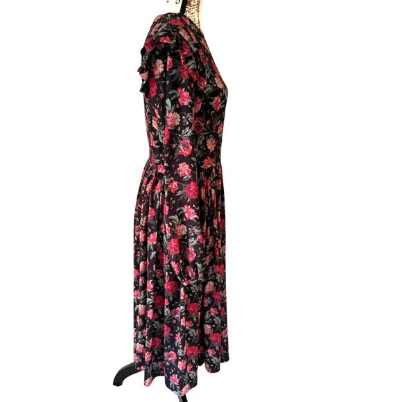 EUC $575 Alcoolique Black Floral Linda Dress IT 42 US 6 - Like new! - Picture 10 of 14